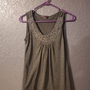 Gray Agenda tank top